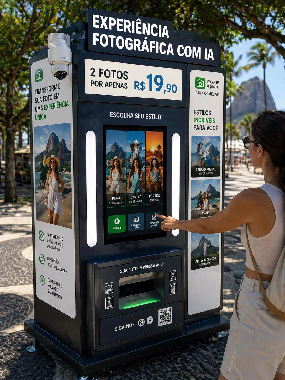 Cabine de fotos com IA
