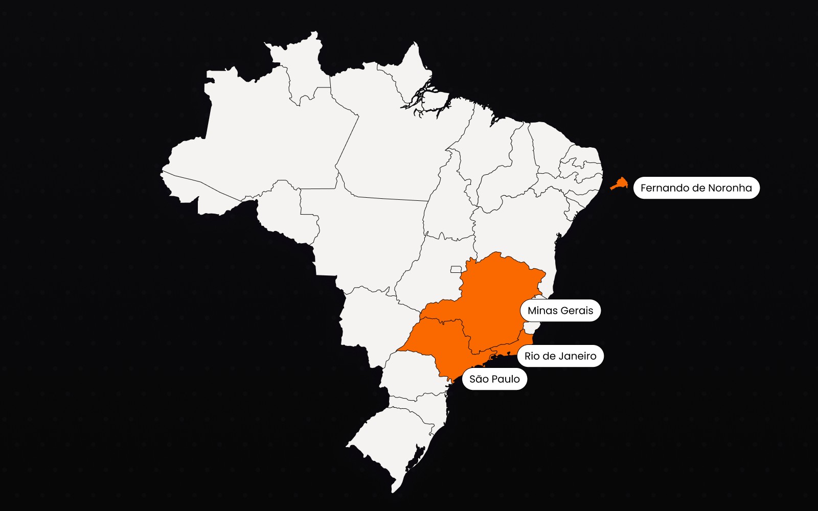 Cobertura INGOO no Brasil: São Paulo, Rio de Janeiro, Minas Gerais e Fernando de Noronha